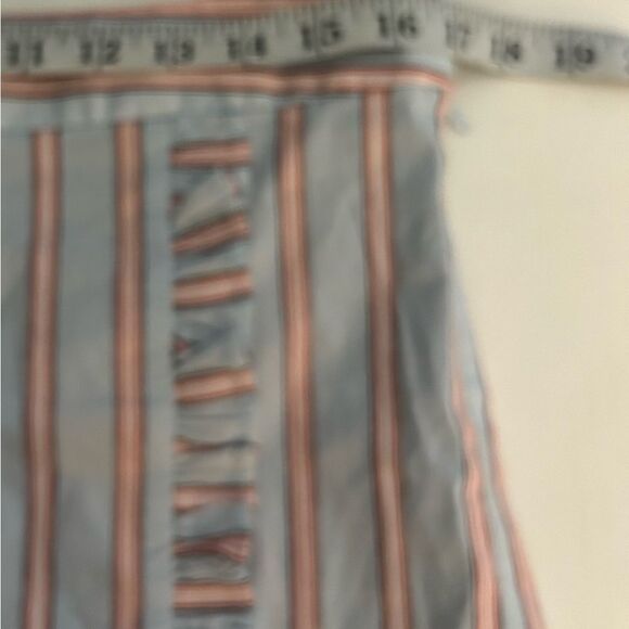 LOFT Light Blue Pink Striped Cotton Blend Ruffle Shorts Size 4 - Picture 8 of 9